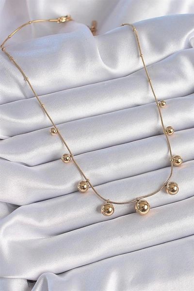 Allegro 316L Steel Gold Color Top Model Women's Necklace