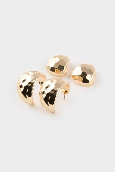 DeFacto Women's 2-Piece Gold Earrings E9089Axns