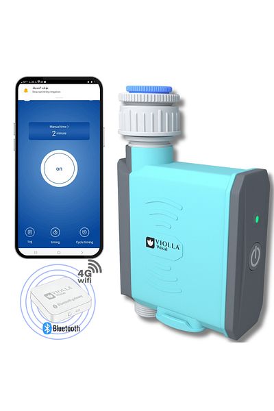 VİOLLA Smart Wi-Fi watering timer with Bluetooth support. Timer for watering gardens, lawns, and trees.