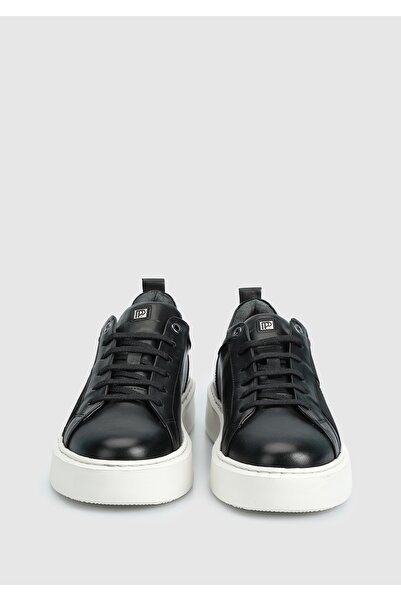 Provoq Siyah Deri Erkek Sneaker