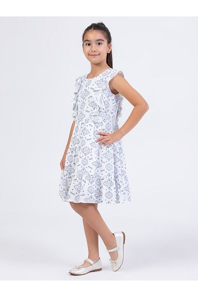 Civil Girls Navy Blue Curved Children's Dress 2-5 Years Range