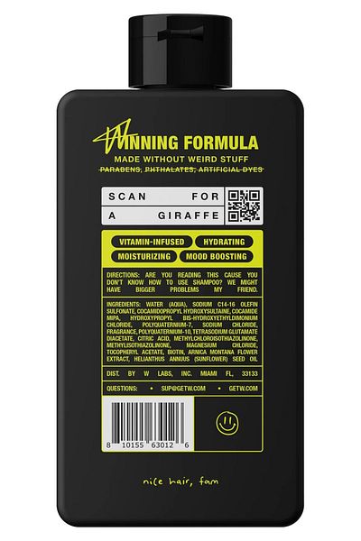 W Labs Deep Woods 2-in-1 Hydrating Shampoo and Conditioner 473ml