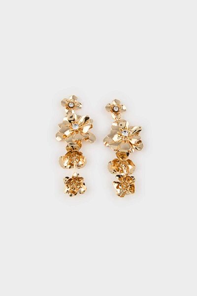 DeFacto Women's Floral Gold Earrings E8045Axns