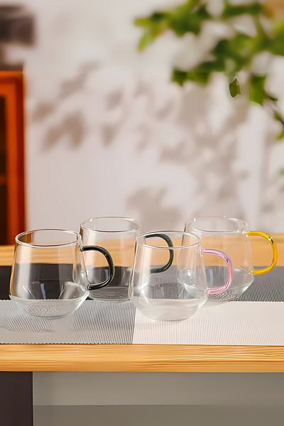 Yaren Style Borosilicate Truck Cup - 400ml Home Office Tea, Coffee, Soft Drink Glass