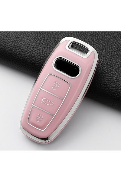 emii auto spare parts Audi A3 A4 B9 A6 C8 A7 S7 4K A8 D5 S8 Q7 E-Tron Latest Case Compatible Key Case Pink