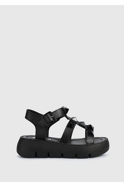 Kiddo Girl's Black Flat Sandals