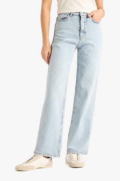 DeFacto Super Uysun High Waist Ankle Length Jean Washed Trousers F2150Ax25Sm