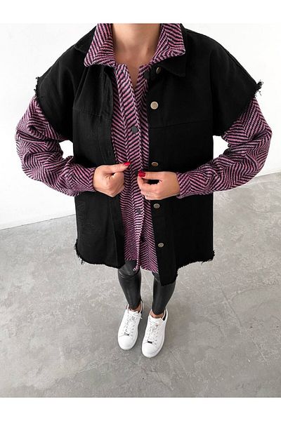 Marvella By Rasha Buttoned Denim Vest