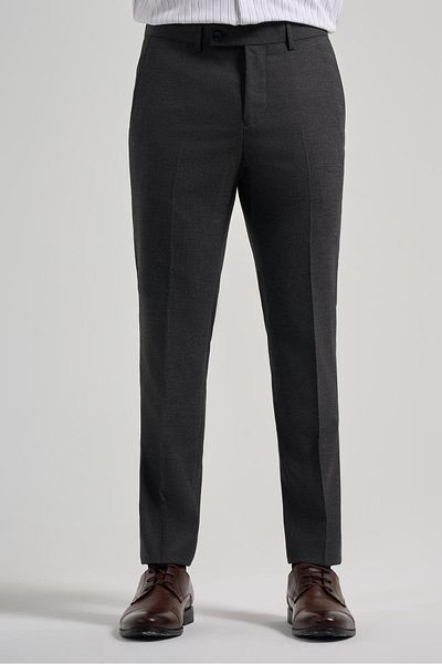 İmza Black Flexible Slim Fit Classic Trousers with Side Pockets 1003250160