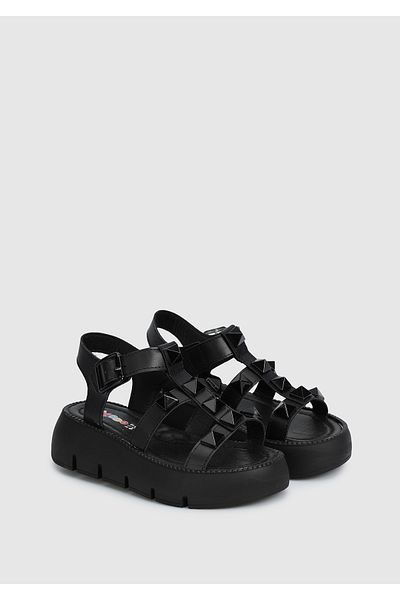 Kiddo Girl's Black Flat Sandals