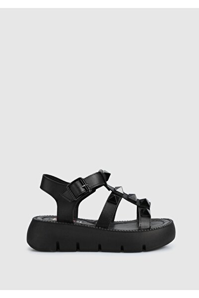 Kiddo Чорні босоніжки на плоскому ходу для дівчинки