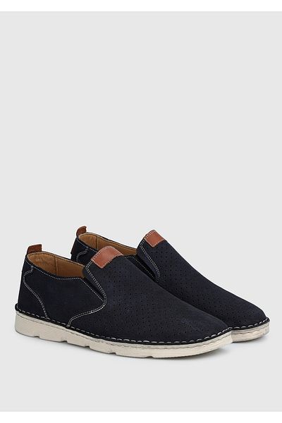 Eclipse Leather Men's Shoes - Navy Blue