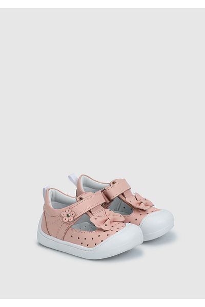 Kiddo Girl's Powder Leather Shoes