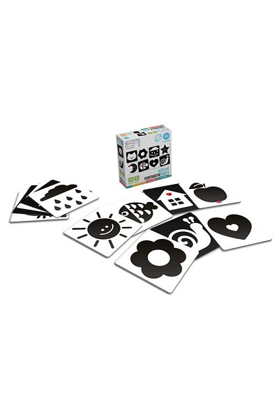 Kuki Flash Baby Contrast Cards, Black and white cards, KuKiKuk Efko, 12 pieces, 24 images +0 months