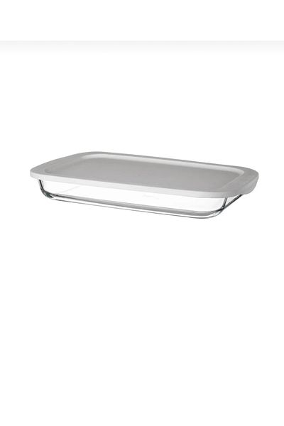 ABAREEK 2.9L Rectangular Glass Oven Tray with Lid