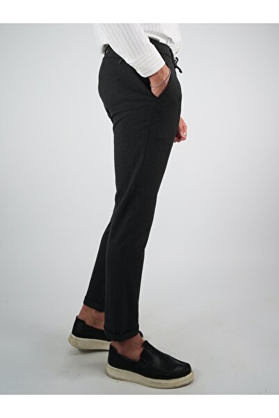 Brango ERKEK YANCEP BELİ LASTİKLİ KUMAŞ PANTOLON Antrasit