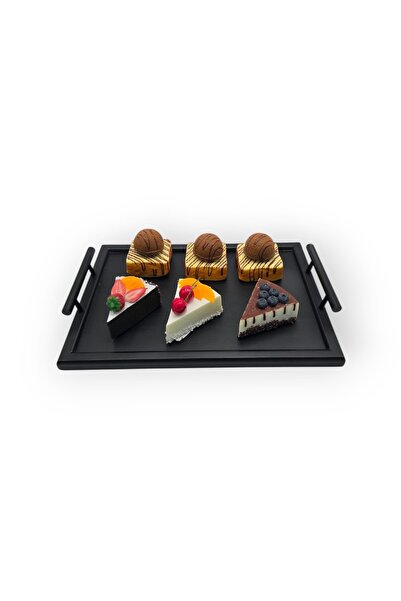 ABAREEK Rectangular cake plate with clear acrylic cover 40 x 27 cm