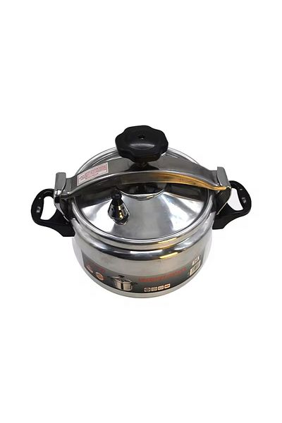 ABAREEK Aluminum pressure cooker Size: 5 liters, Color: Silver