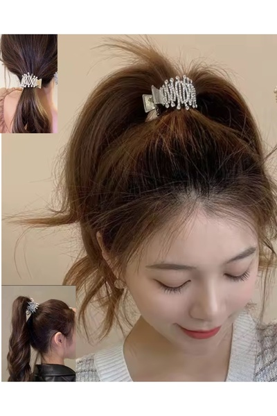 NEW HİLL Gheara de par metalica - Clip de par eleganta si stramta, model coad...