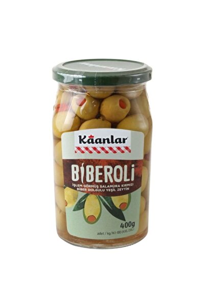 Kaanlar Yeşil Biberli Zeytin Biberoli 400 Gr