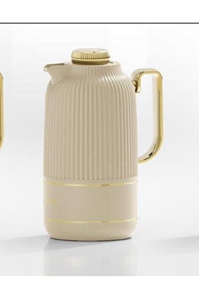 ABAREEK ترمس شاي وقهوة كاكي/ذهبي 1 لتر