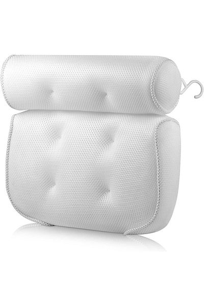 COOYA Bath Pillow, Bathtub Pillow with Anti-Slip Suction Cups, 4D Mesh Soft Spa Bath Tub