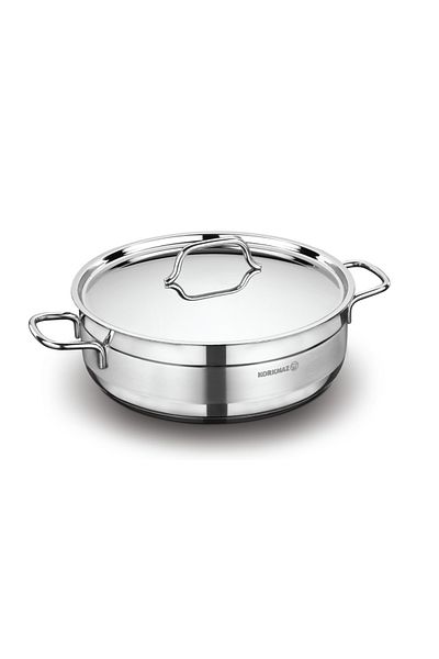 KORKMAZ Alfa Low Steel Pot 26 cm 8*26 cm 4.2 L