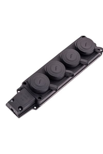 Byes 1/16A 220V Rubber 4-Plug Socket Single Phase