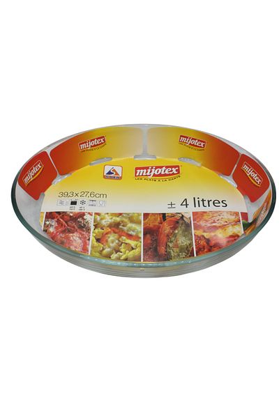 mijotex Oval Glass Oven Dish 39.3 x 27.6 cm 4 L