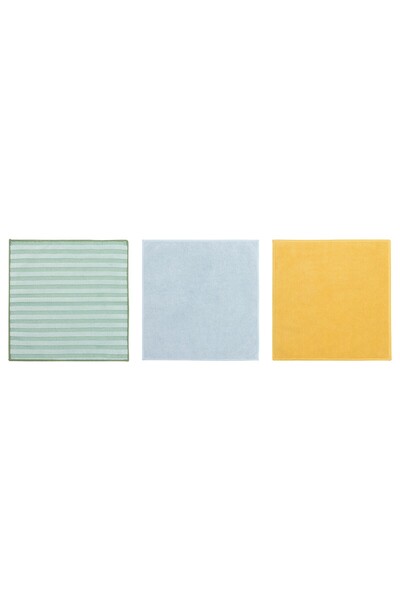 IKEA PEPPRIG Microfiber Cloth 3-Pack, Green Blue/Yellow, 28x28 cm IKEA