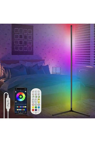 COOYA LED RGB Floor Lamp, with Remote Control, for Modern Home Decoration(1.6m)