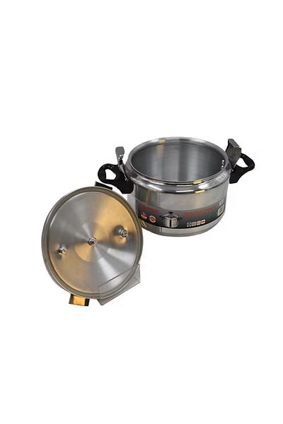 ABAREEK Aluminum pressure cooker Size: 5 liters, Color: Silver