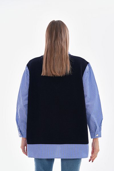 Marvella By Rasha Sweatshirt with wool vest