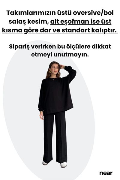 NEAR Modal Fabric Sweat Suit Set for Women, Top Wide Fit, Bottom Tight, Soft Fabric, Modern Design