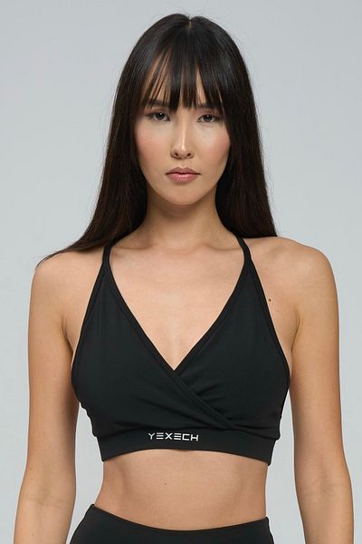 YEXECH V-Neck Back Low-Cut Push-Up Supported Verve Sports Bra