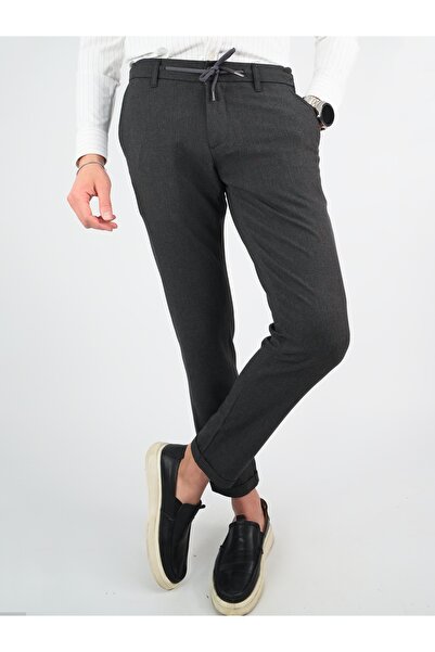 Brango ERKEK YANCEP BELİ LASTİKLİ KUMAŞ PANTOLON Antrasit