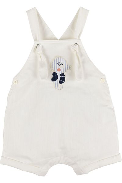 İdilbaby&Mamino İdi̇lbaby&Mami̇no Baby Boy White Salopet Suit