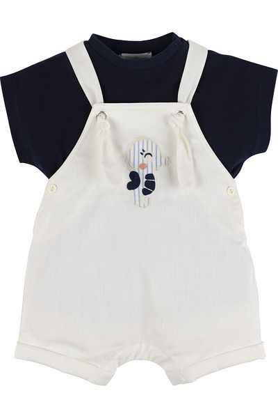 İdilbaby&Mamino İdi̇lbaby&Mami̇no Baby Boy White Salopet Suit