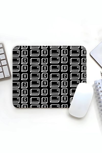 House Gorgeous لوحة ماوس مطبوعة مقاس 18 × 22 سم من Command C+V بتصميم macOS