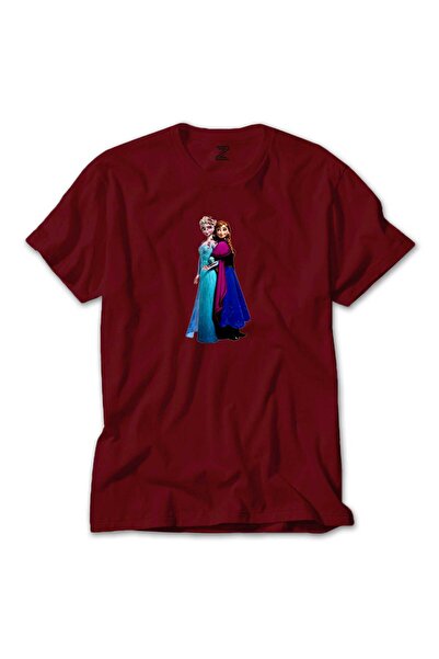 CrowsGate Tricou roșu Frozen Elsa și Anna