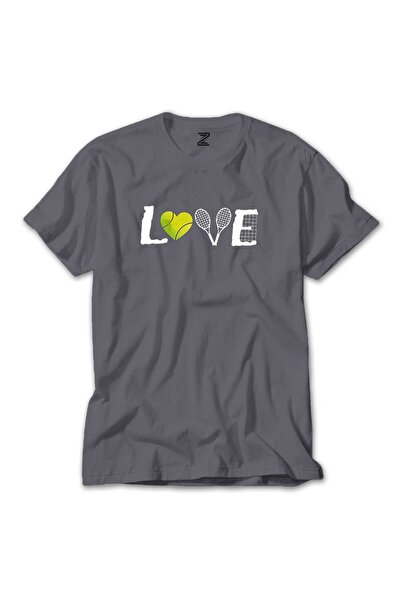 WAKHA Tricou Gri Tennis Love