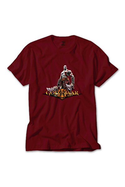 WAKHA Κόκκινο μπλουζάκι με λογότυπο σιλουέτας Κράτος από το God of War