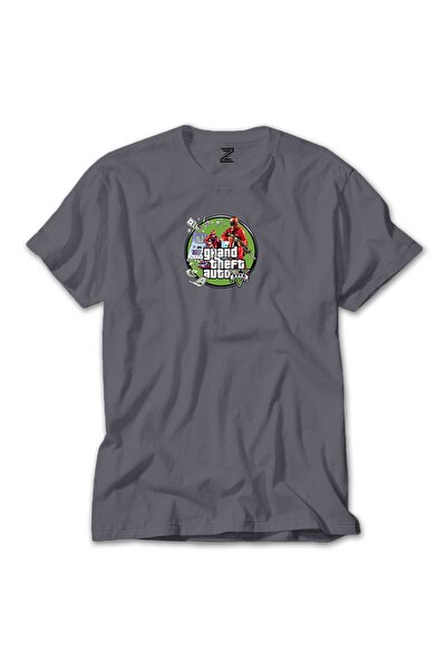 CrowsGate Tricou colorat GTA Robbers, culoare gri, mărimea XS