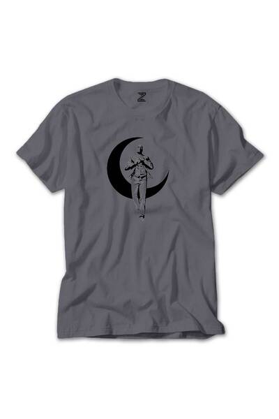 WAKHA Tricou colorat Moon Knight Sketch, culoare gri, mărimea XL