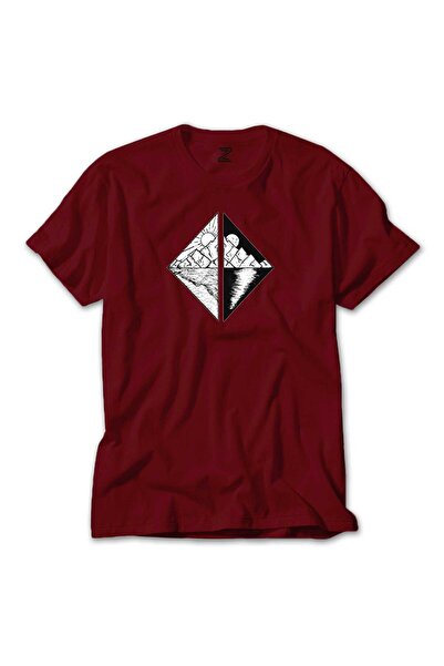 CrowsGate Triangle Munții Scenery Tricou Roșu