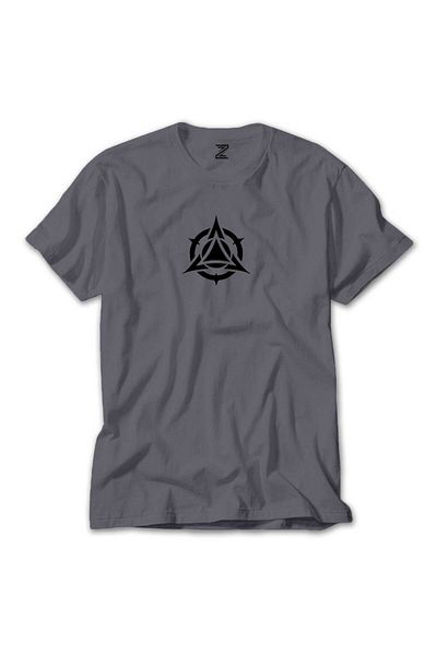 WAKHA Black Triangle Circle Gray T-Shirt