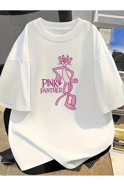 Touz Moda Μπλουζάκι με στάμπα Pink Panther Unisex Oversize