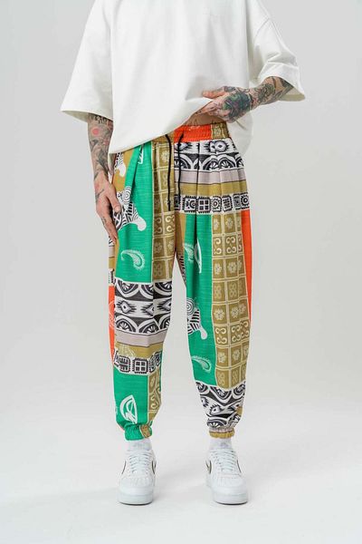 go gang own Ethnic Wibe Pleated Shalwar with Elastic Waist and Legs