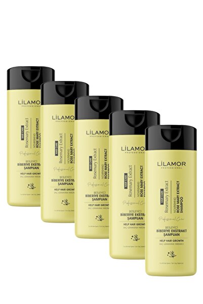 Lilamor Biberiye Şampuan Hızlı Uzamaya Yardımcı Besleyici Rosemary 400ml x 5Adet