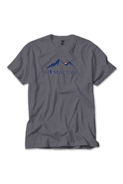Generic Brand Tricou colorat Himalaya Adventure, culoare gri, mărimea XS